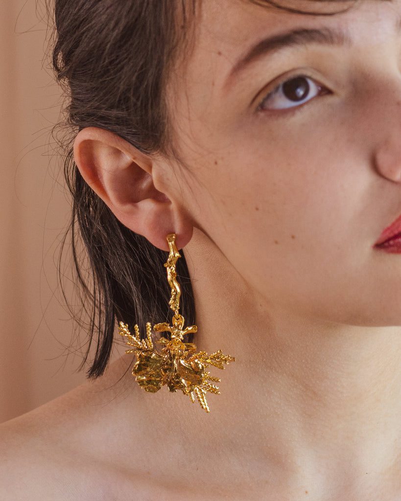Aretes Orquidea Dama Danzante Ramita Palma - Image 3