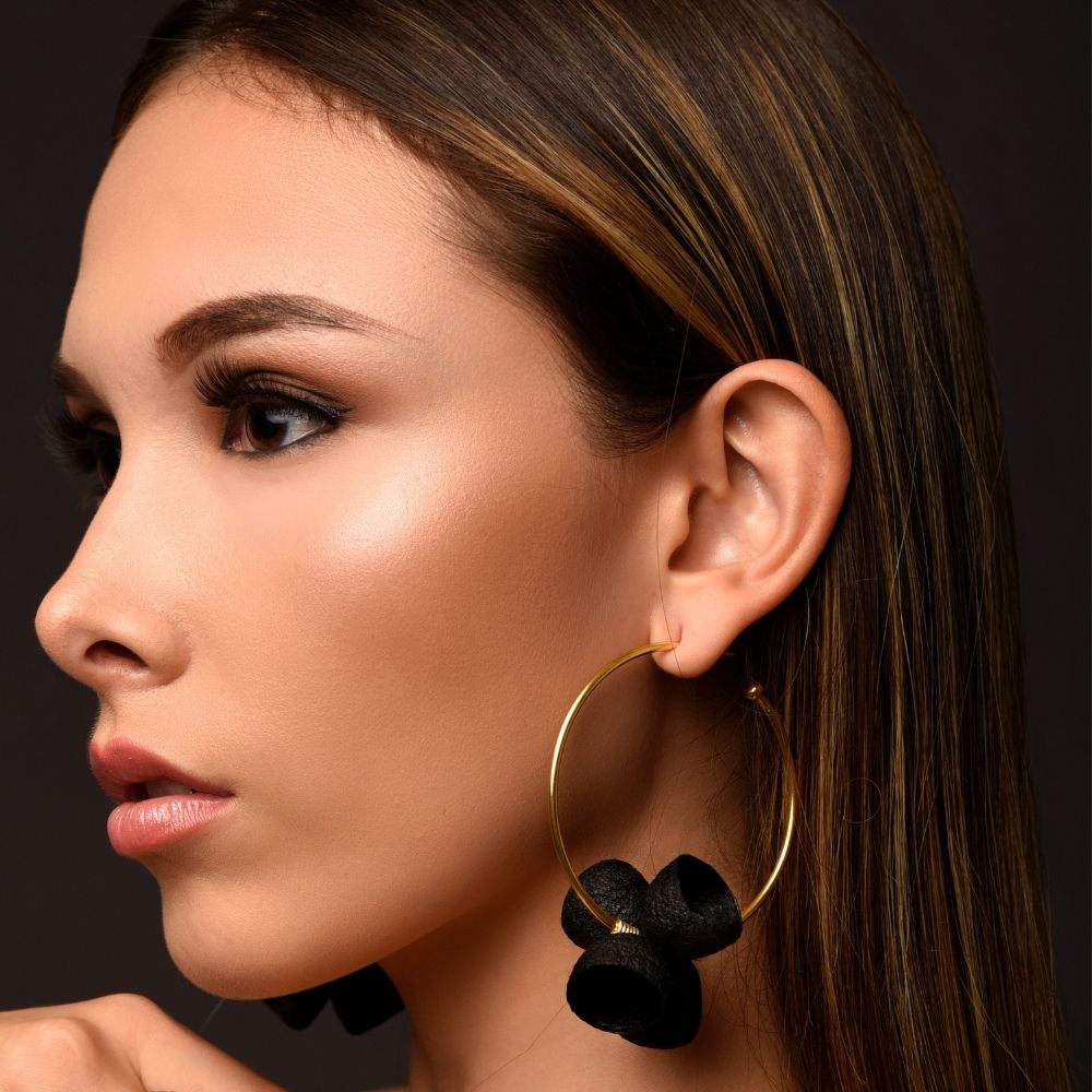 ARETES CANDOGAS HOJITAS - Image 2